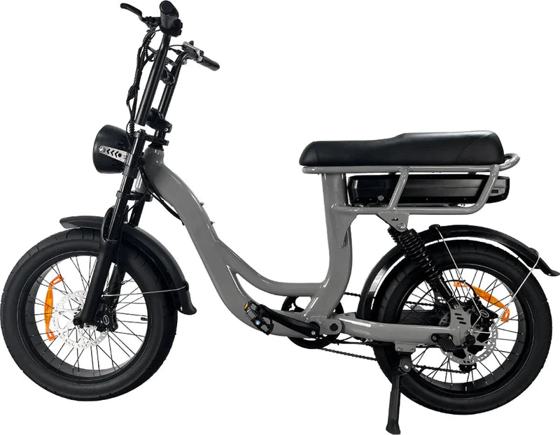 EB8 Elektrische Fatbike Grijs Lage instap 250watt