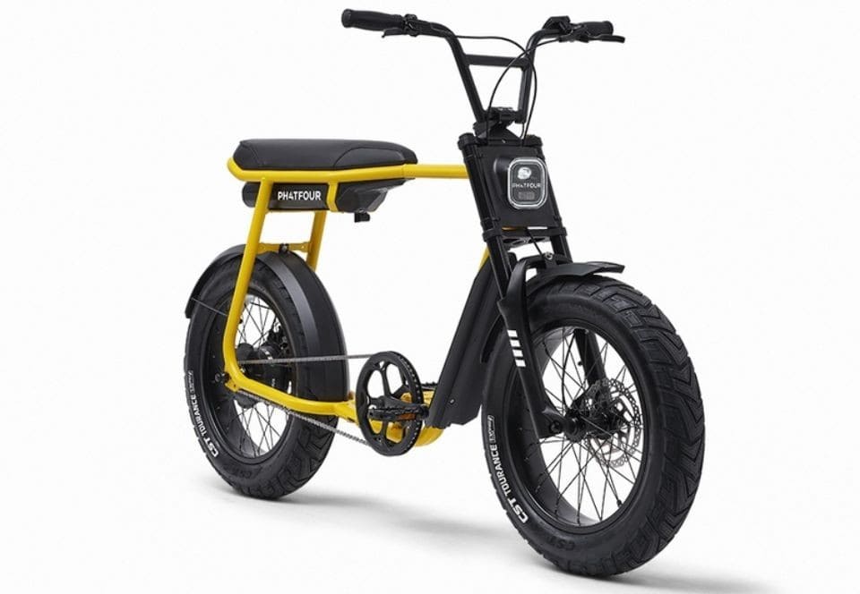 Phatfour FLX elektrische fatbike geel 500wh 750wh accu (2)