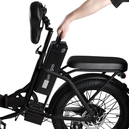 windgoo e20 vouwfiets fatbike zwart lage instap