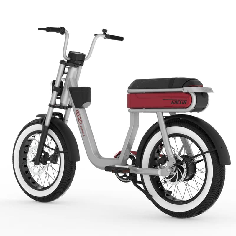 agm goccia ezi comfort elektrische fatbike zilver rood (5)