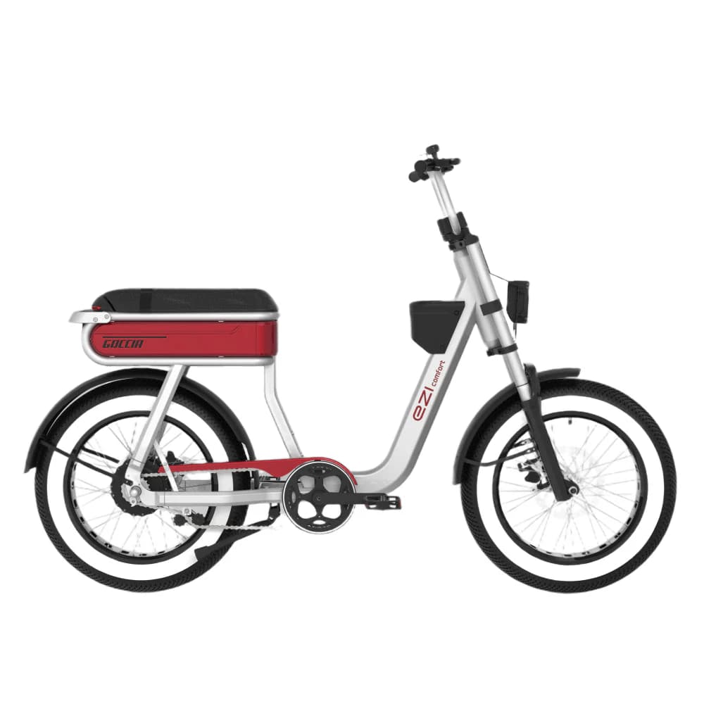 AGM GOCCIA - Ezi Comfort - Elektrische Fatbike - Zilver Rood