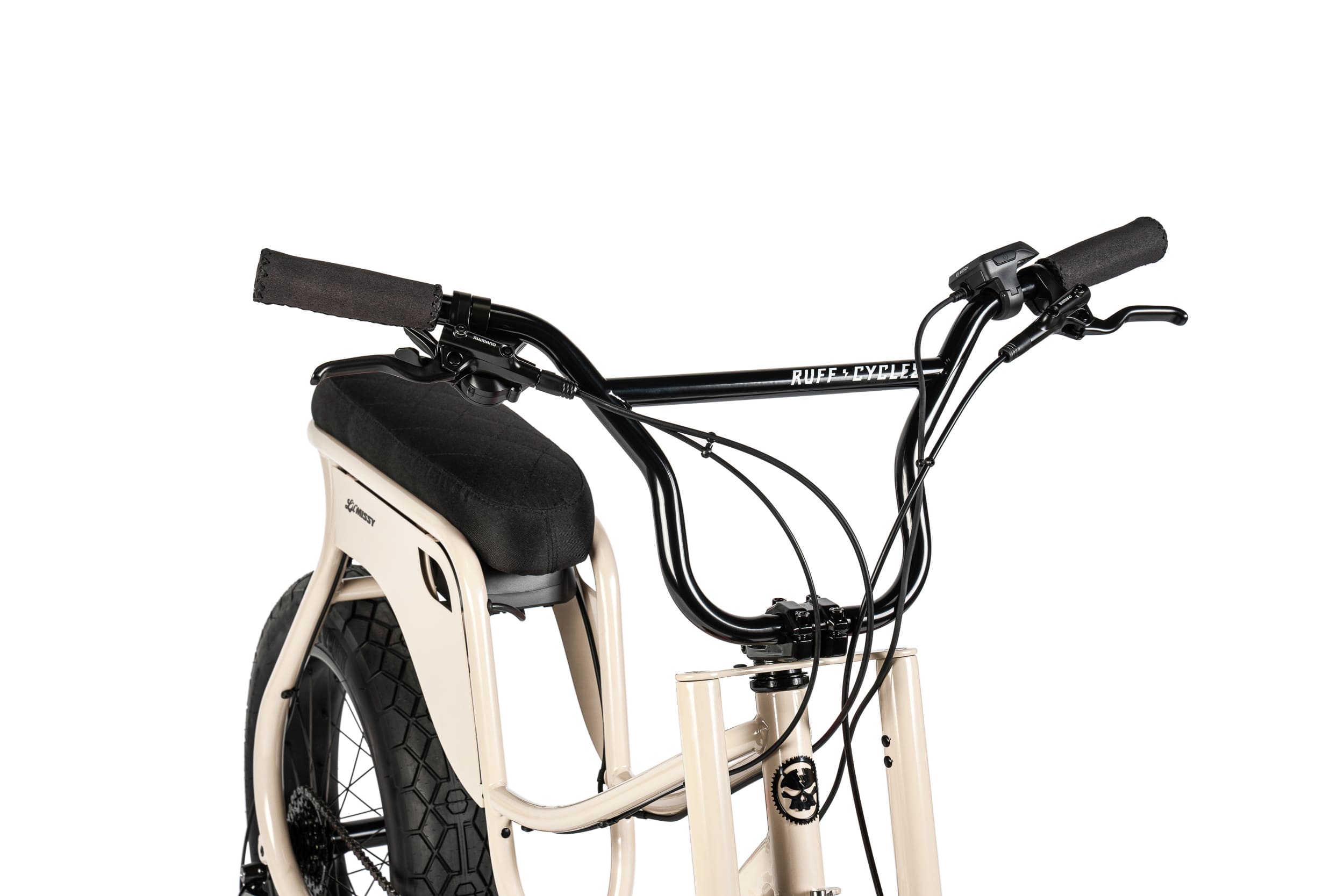 Ruff Cycles Lil Missy elektrische fatbike inde kleur Nude Beige met 500wh accu. 6
