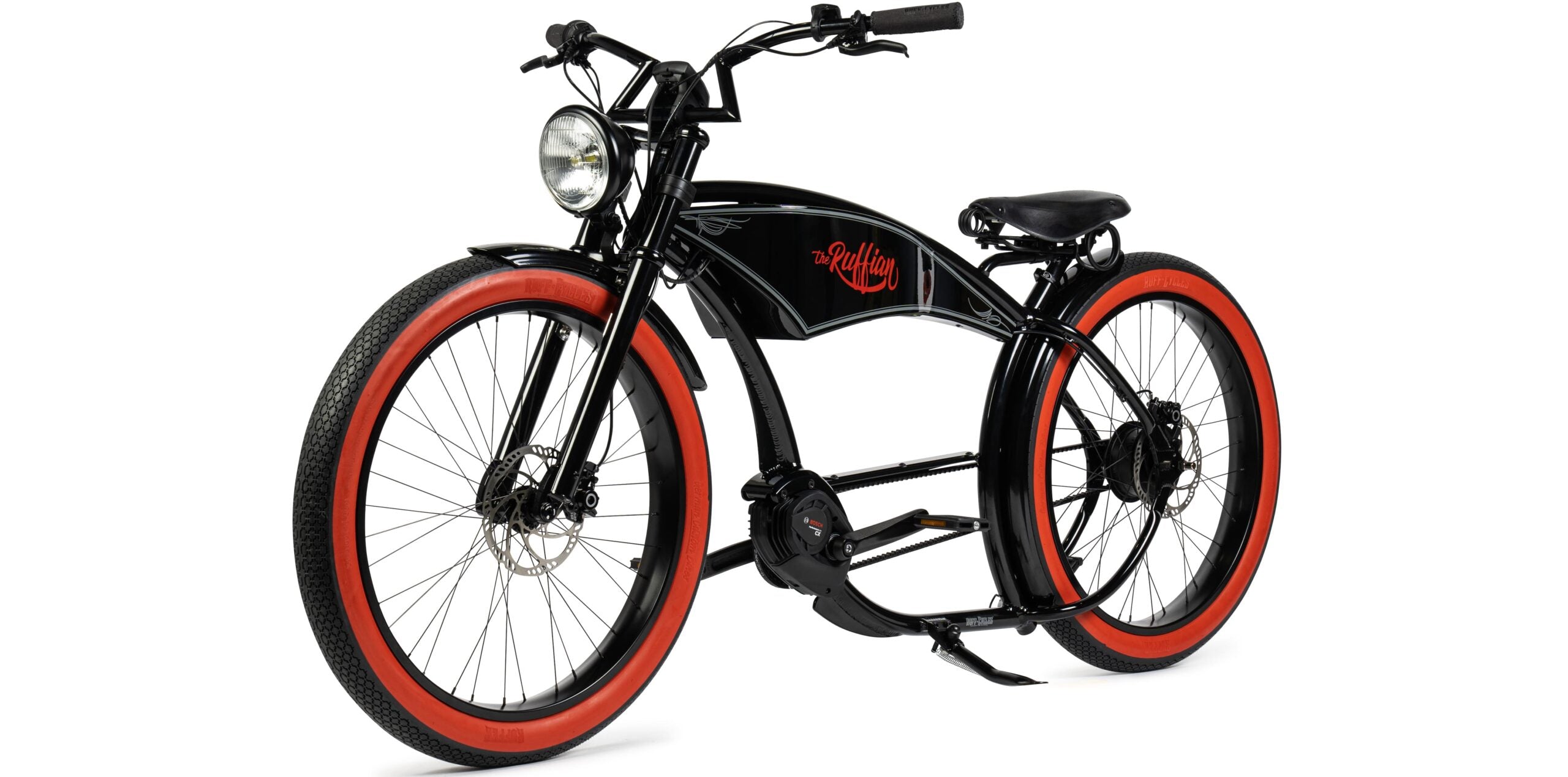 Ruff cycles the ruffian elektrische fiets in de kleur black and red met 500wh accu. 3