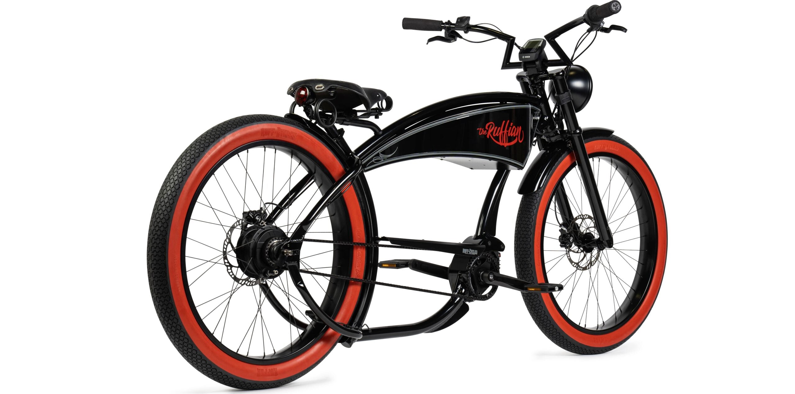 Ruff cycles the ruffian elektrische fiets in de kleur black and red met 500wh accu. 4