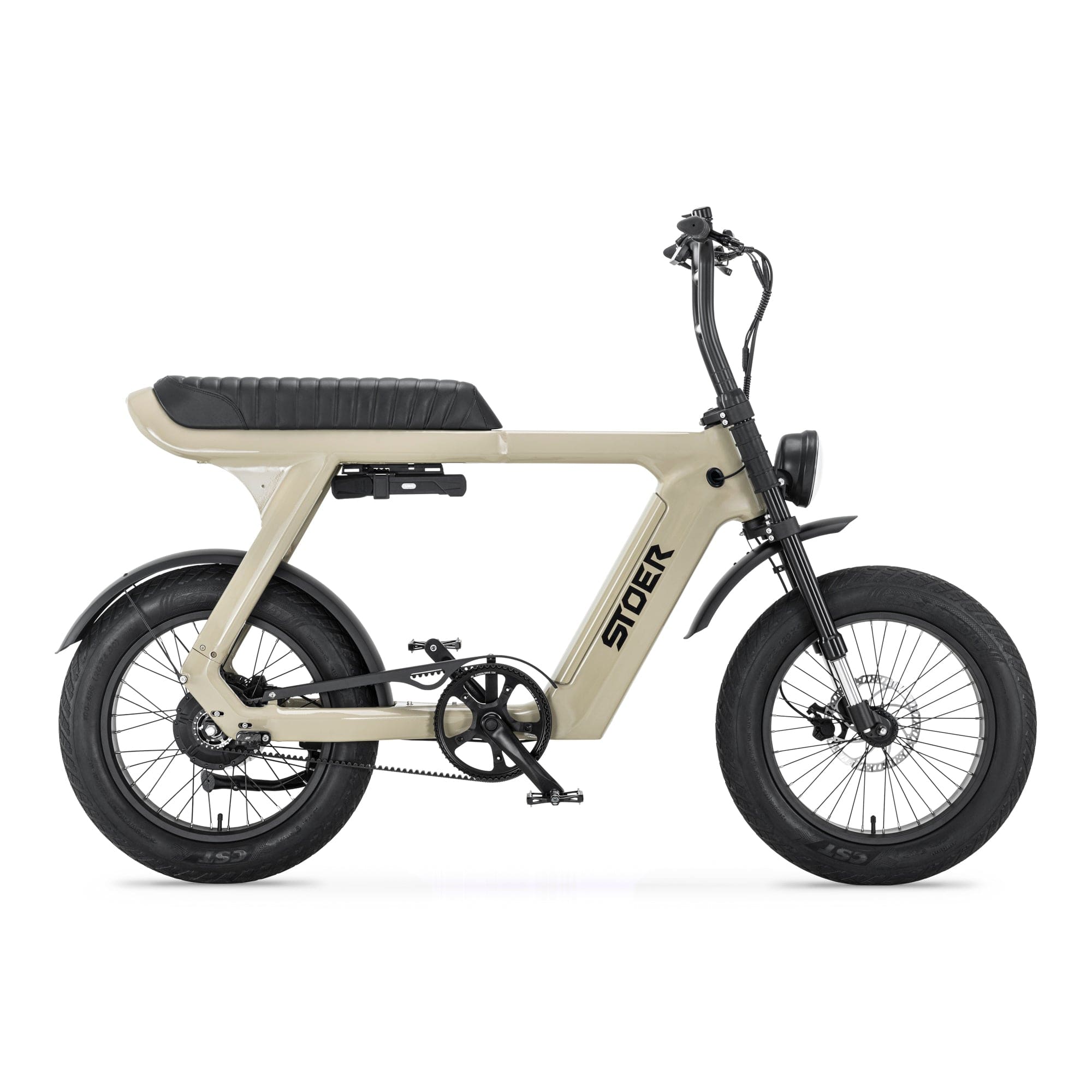Stoer bikes elektrische fatbike in de kleur taupe