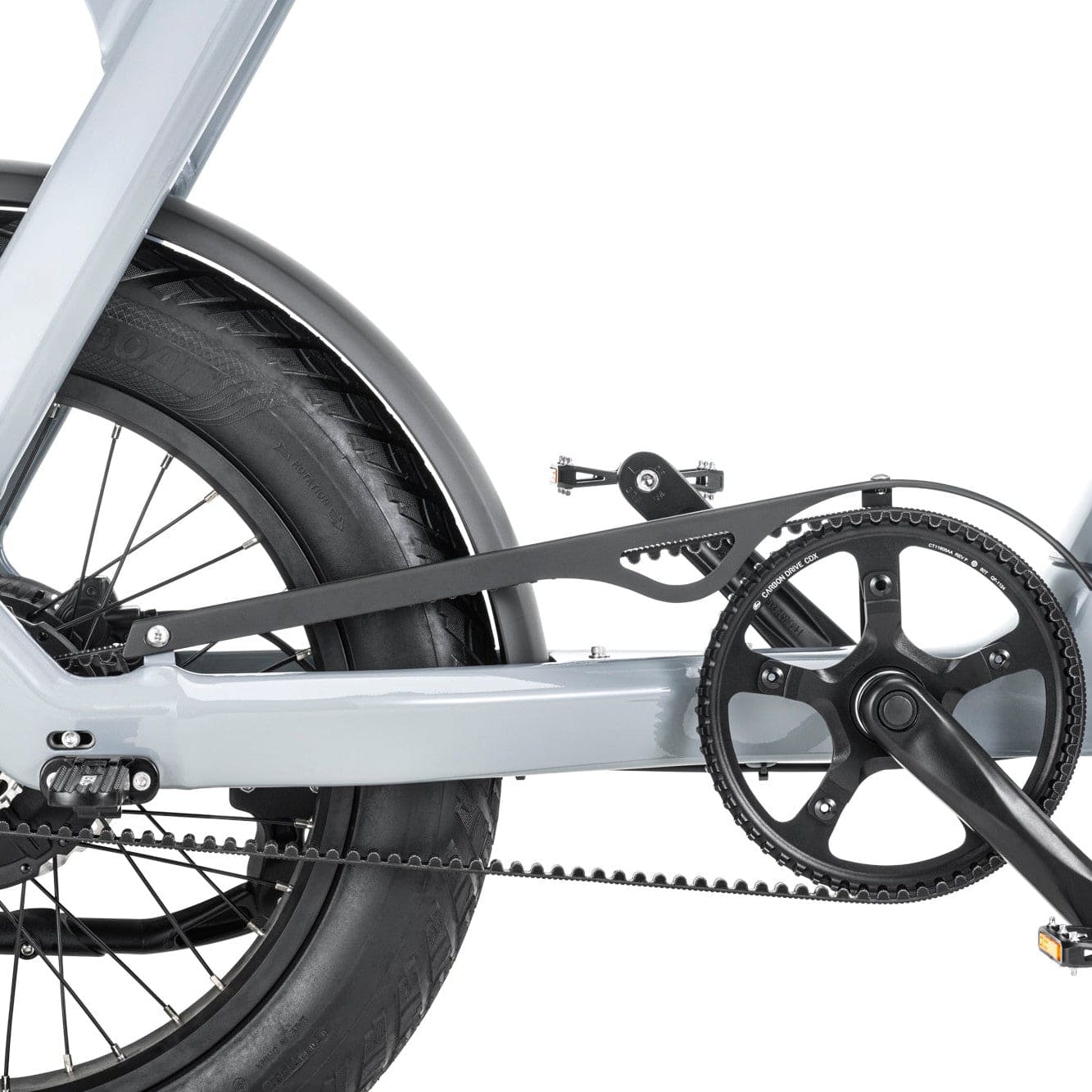 grijze stoer urban x elektrische fatbike met 250w motor