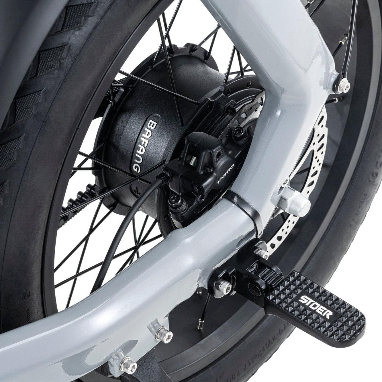 grijze stoer urban x elektrische fatbike met 250w motor