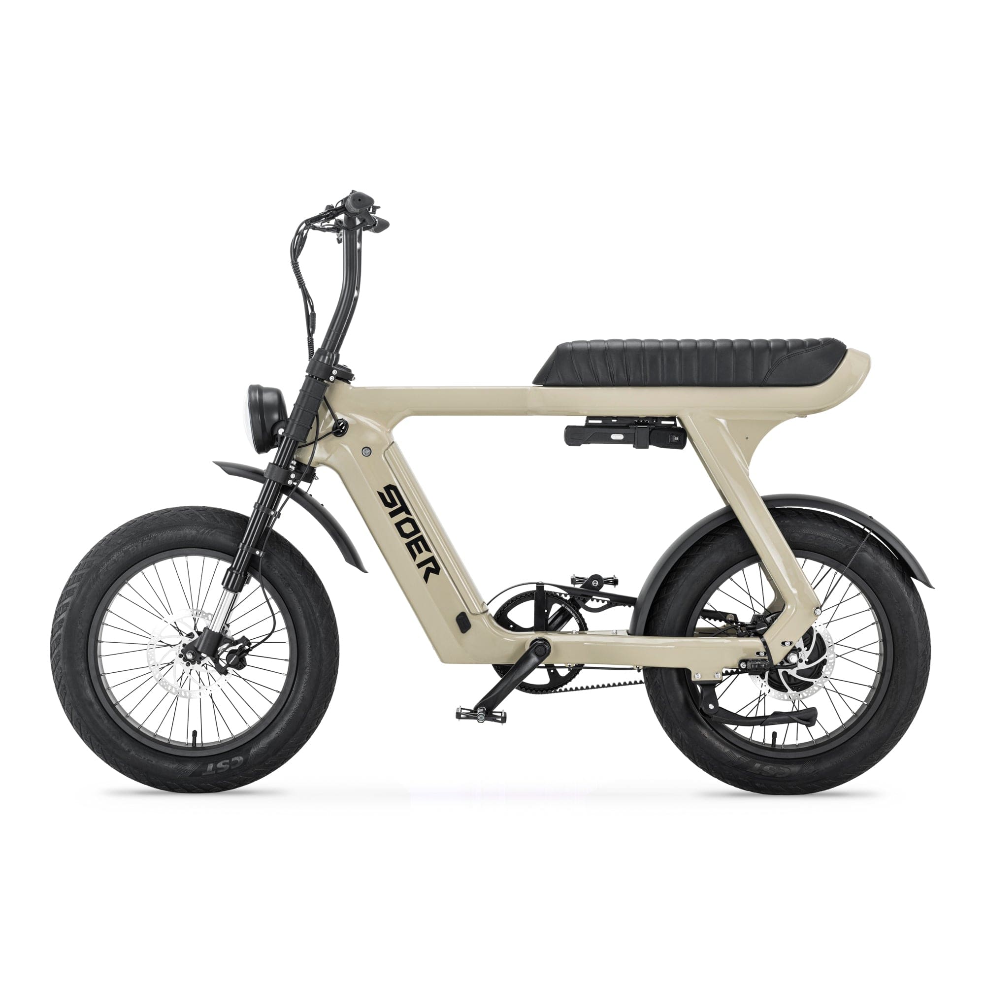 Stoer bikes elektrische fatbike in de kleur taupe