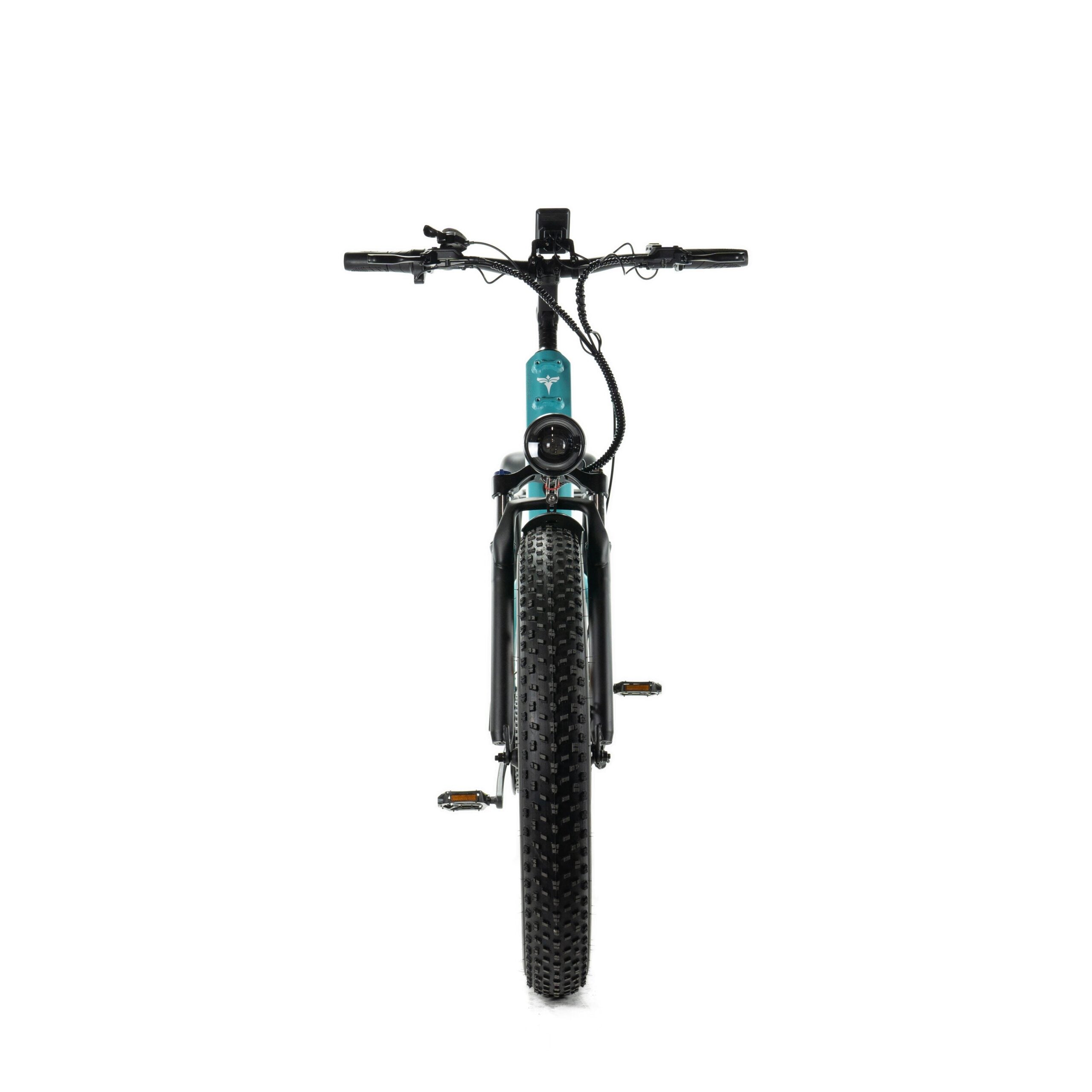 Blauwe Engwe E26 elektrische fatbike met hoge instap