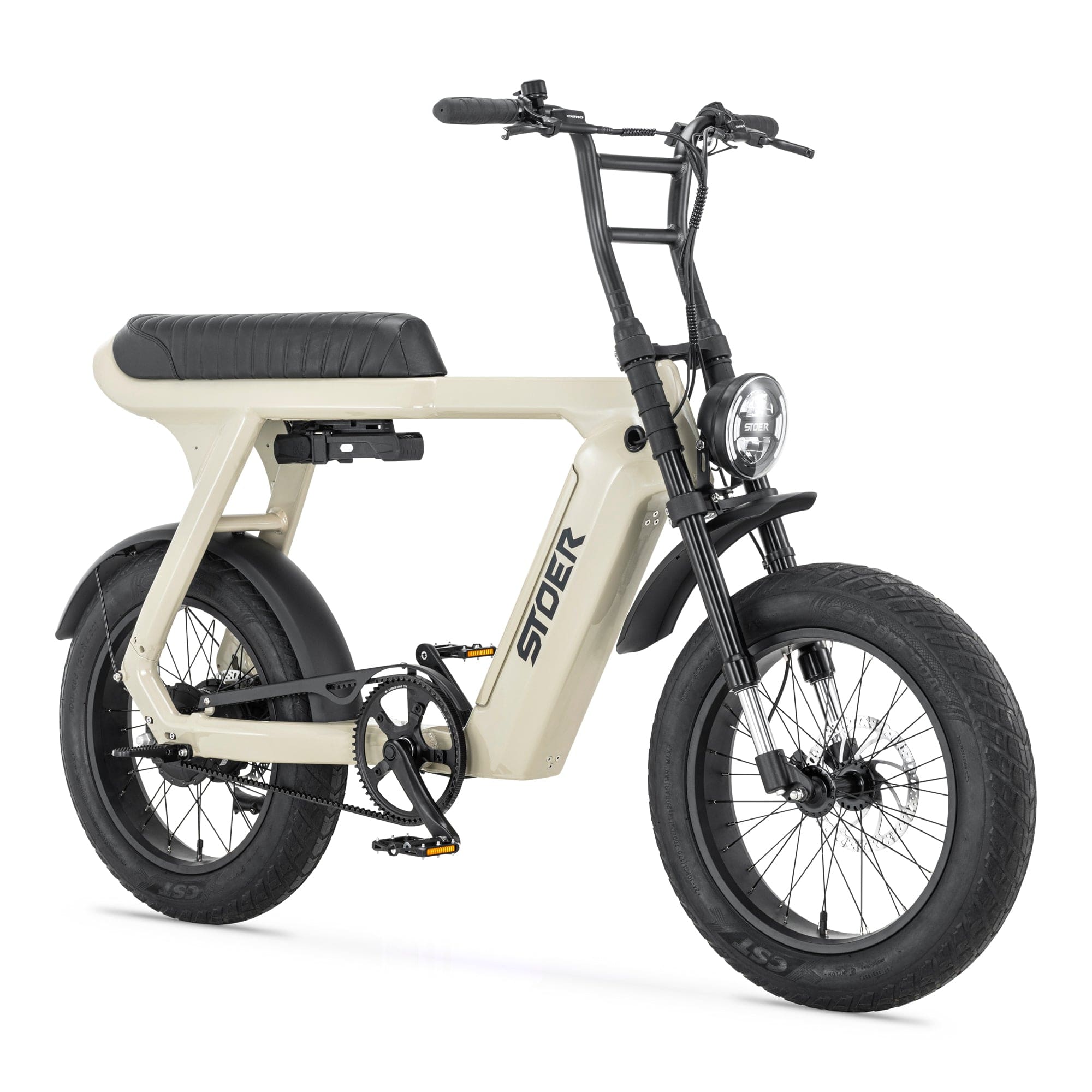 Stoer bikes elektrische fatbike in de kleur taupe