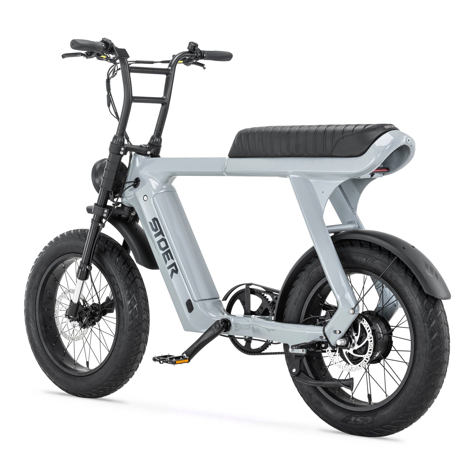 grijze stoer urban x elektrische fatbike met 250w motor
