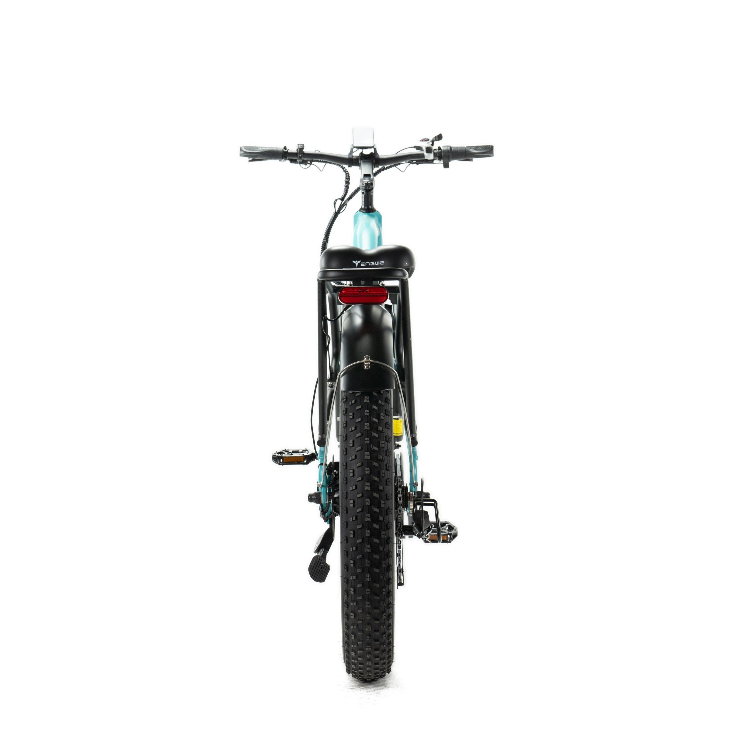 Blauwe Engwe E26 elektrische fatbike met hoge instap