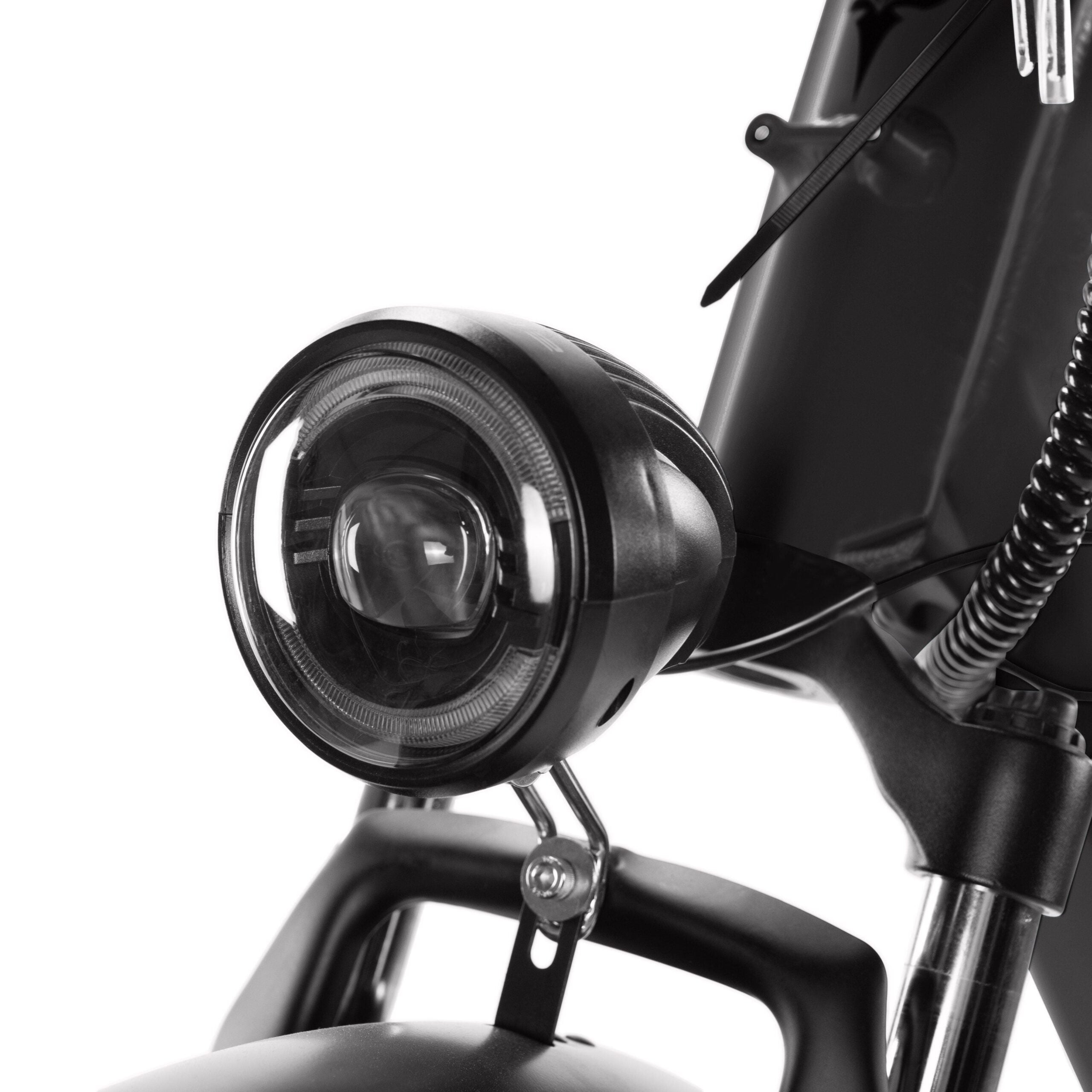 Zwarte Engwe e26 elektrische fatbike met lage instap frame