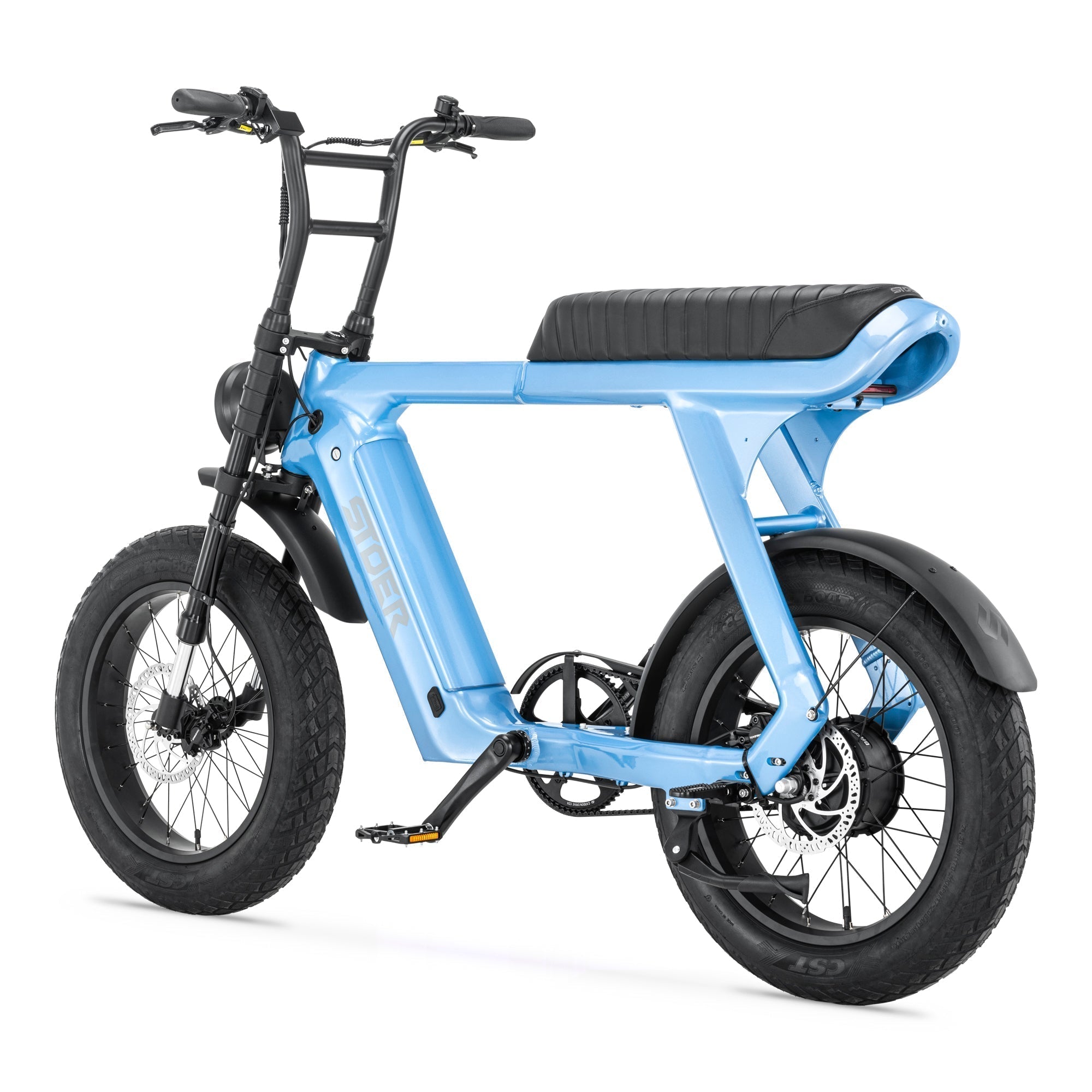 STOER UrbanX elektrische fatbike met dikke banden, geschikt voor alle terreinen.