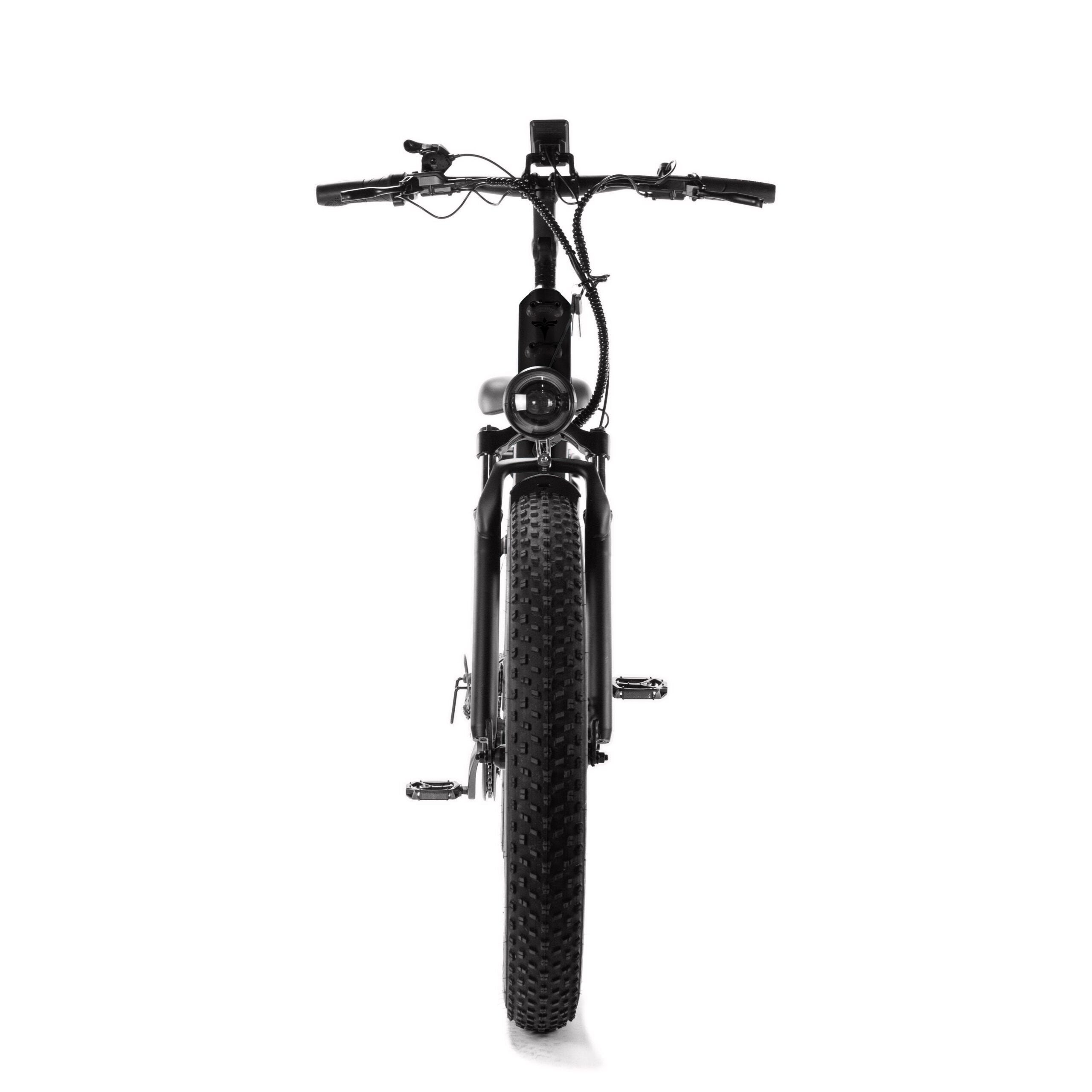Zwarte Engwe e26 elektrische fatbike met lage instap frame