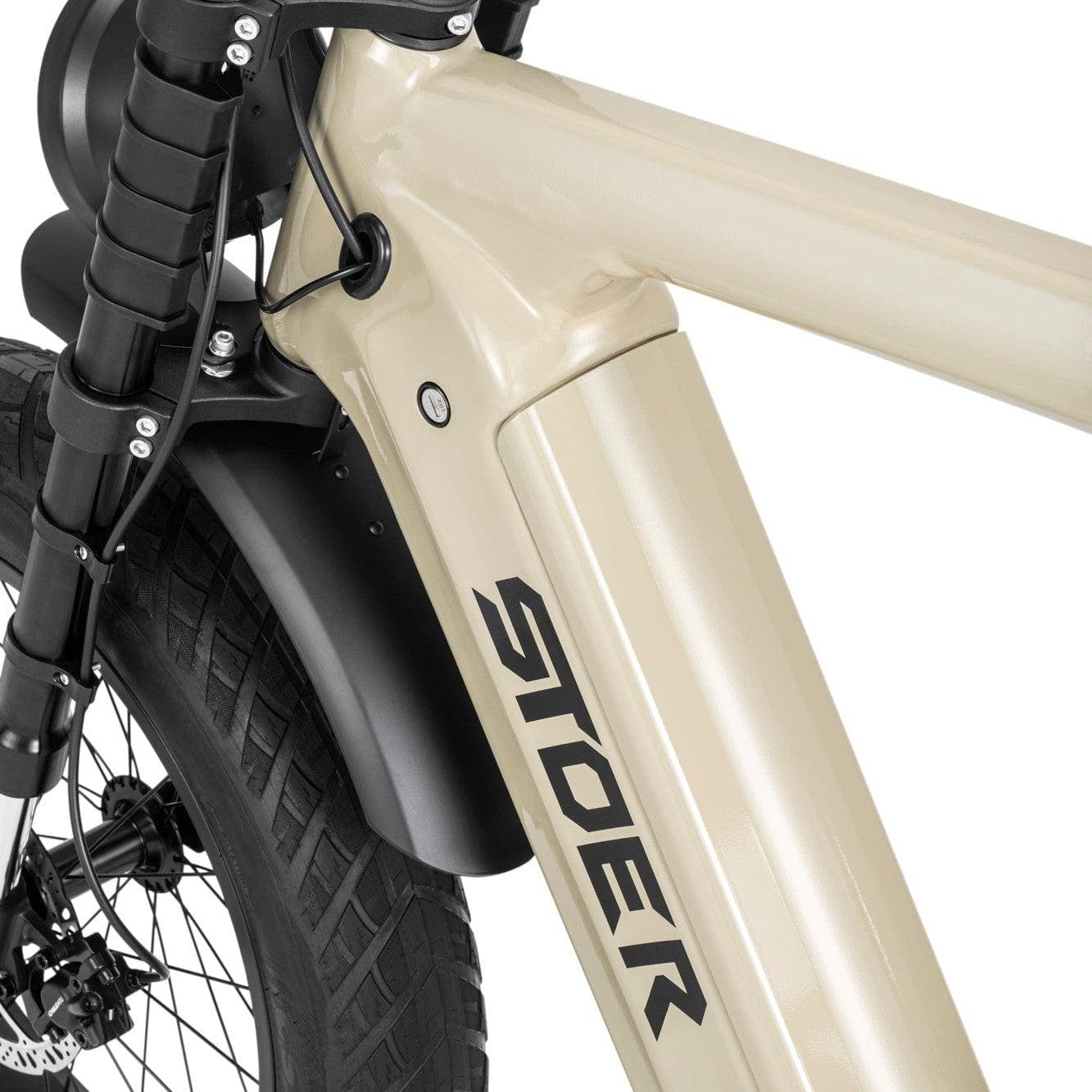 Stoer bikes elektrische fatbike in de kleur taupe
