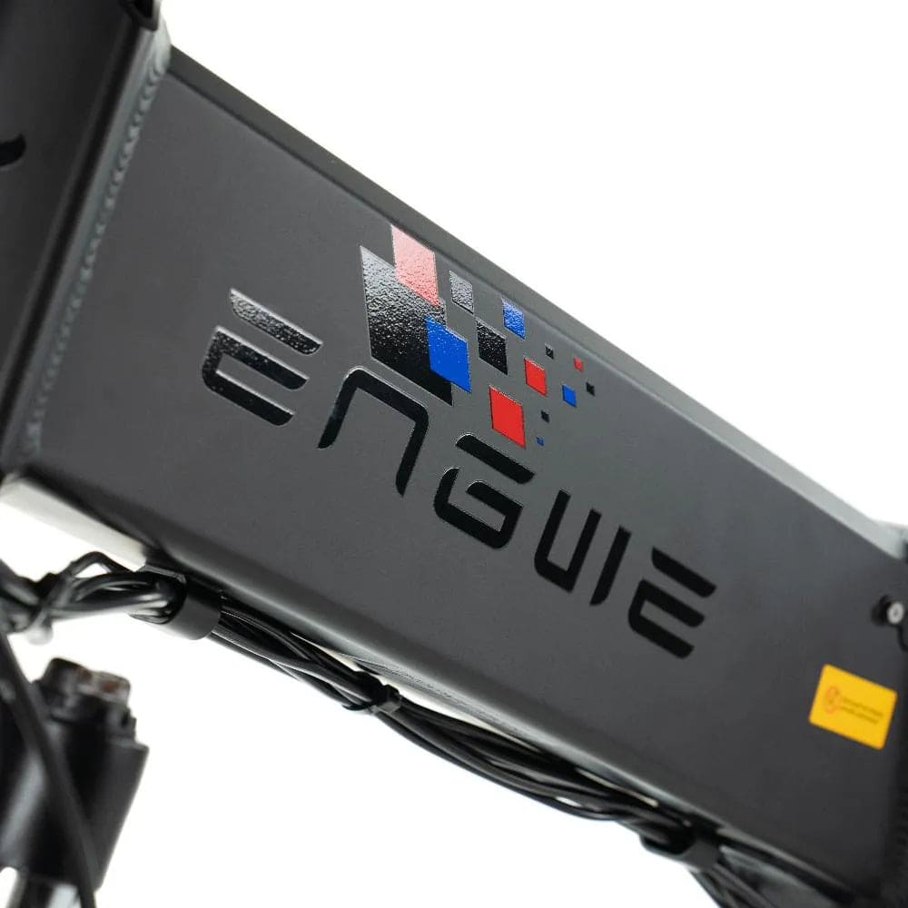 logo sticker op frame ENGWE Engine X 250W Vouwfiets opvouwbare Elektrische Fatbike kleur Zwart