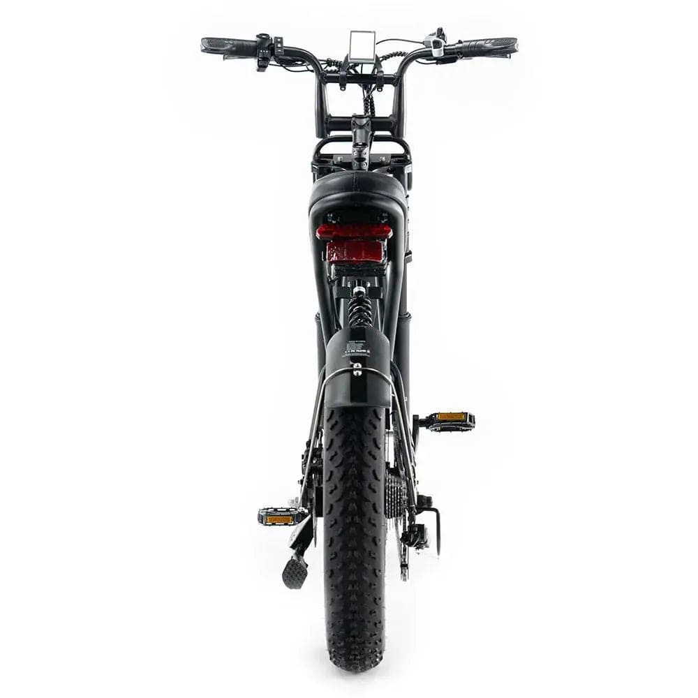 OUXI H9 - Zwart - Fatbike - Zwart - 250W - Gratis Voorrekje + Voetsteuntjes - Dubbele Vering