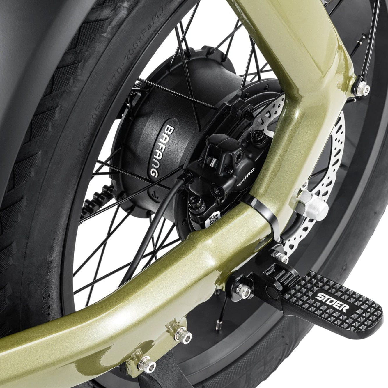 groene Stoer Urban X elektrische fatbike voor 2 personen en 250W Bafang motor