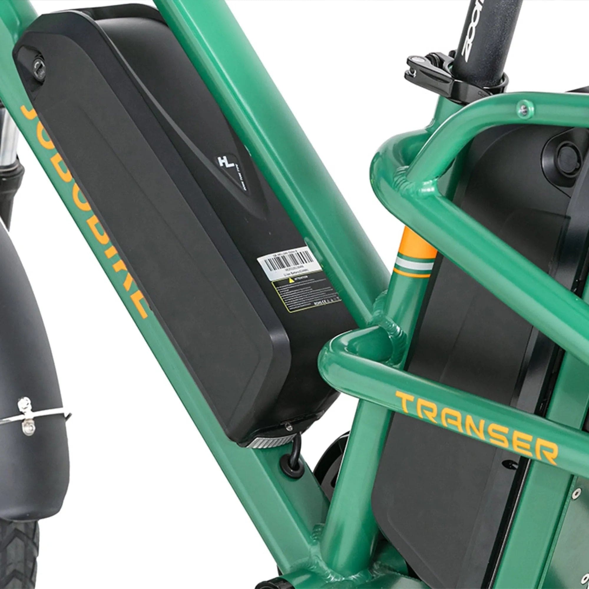 jobobike transer longtail fatbike cargo bike met dubbele accu