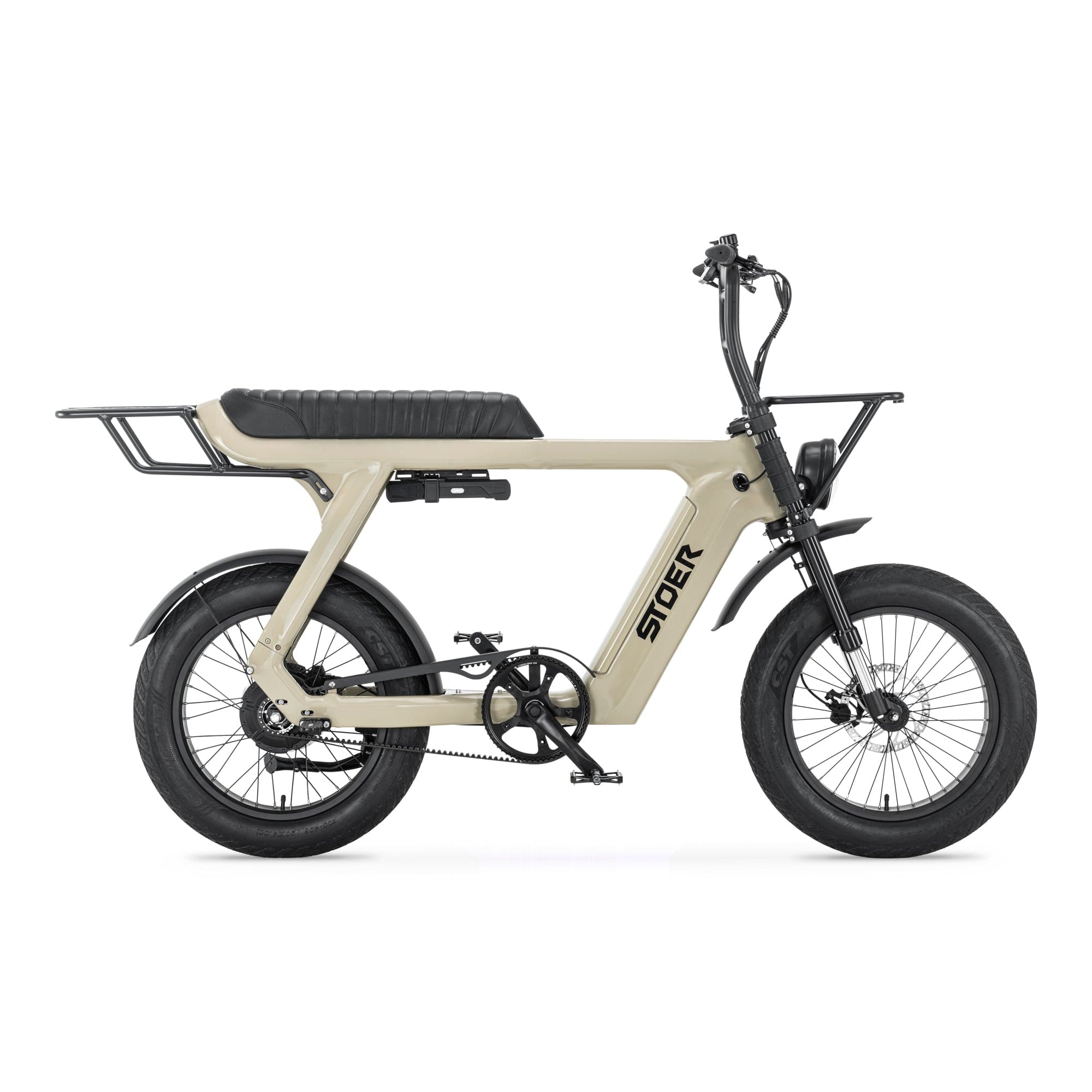 Stoer bikes elektrische fatbike in de kleur taupe