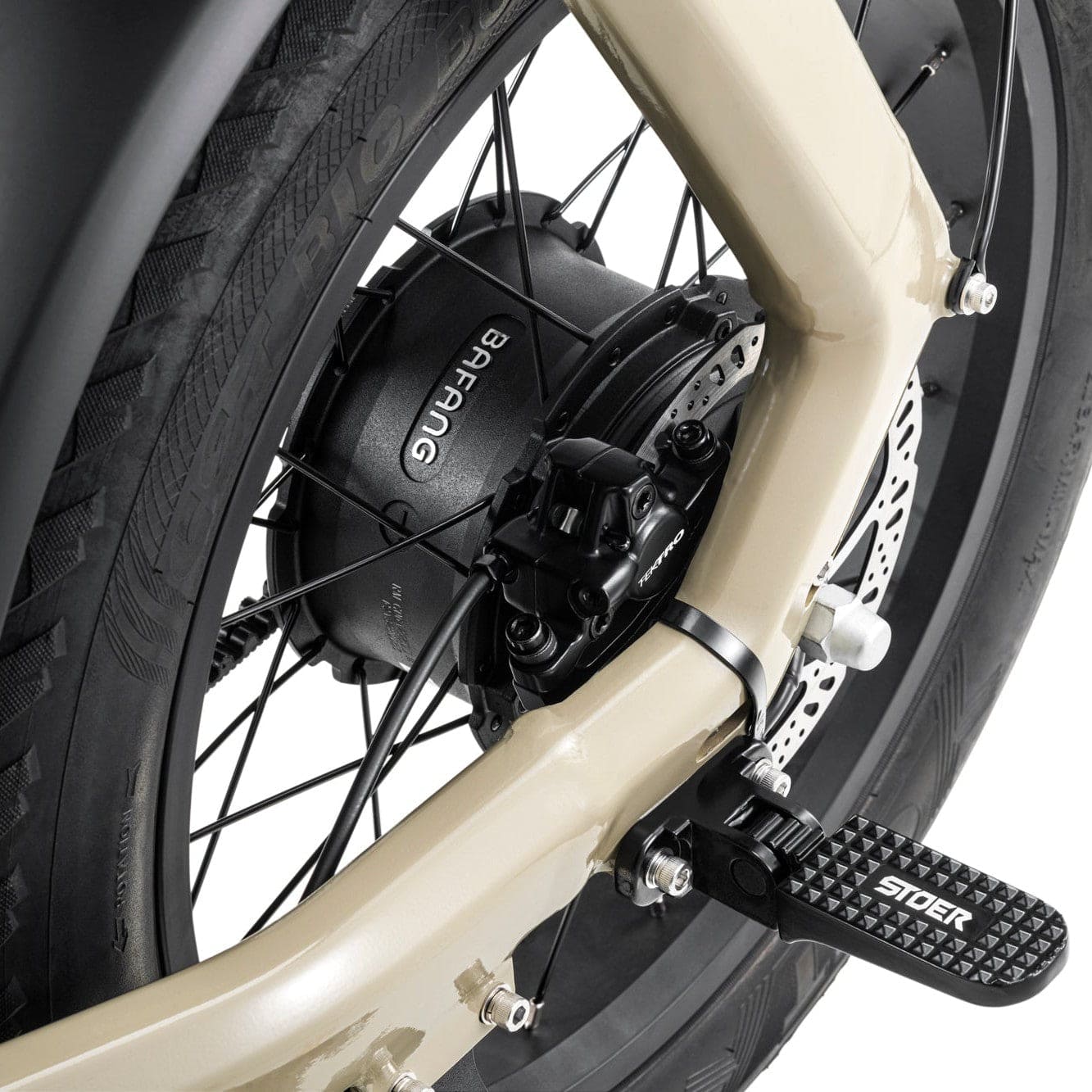 Stoer bikes elektrische fatbike in de kleur taupe