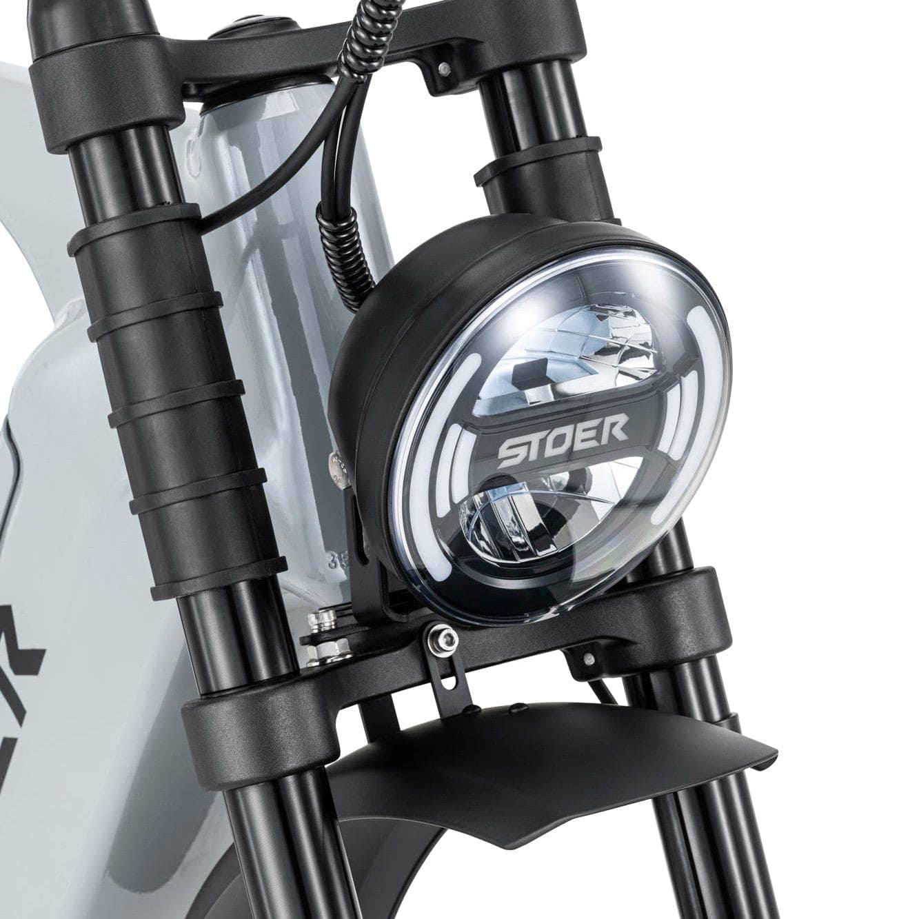 grijze stoer urban x elektrische fatbike met 250w motor