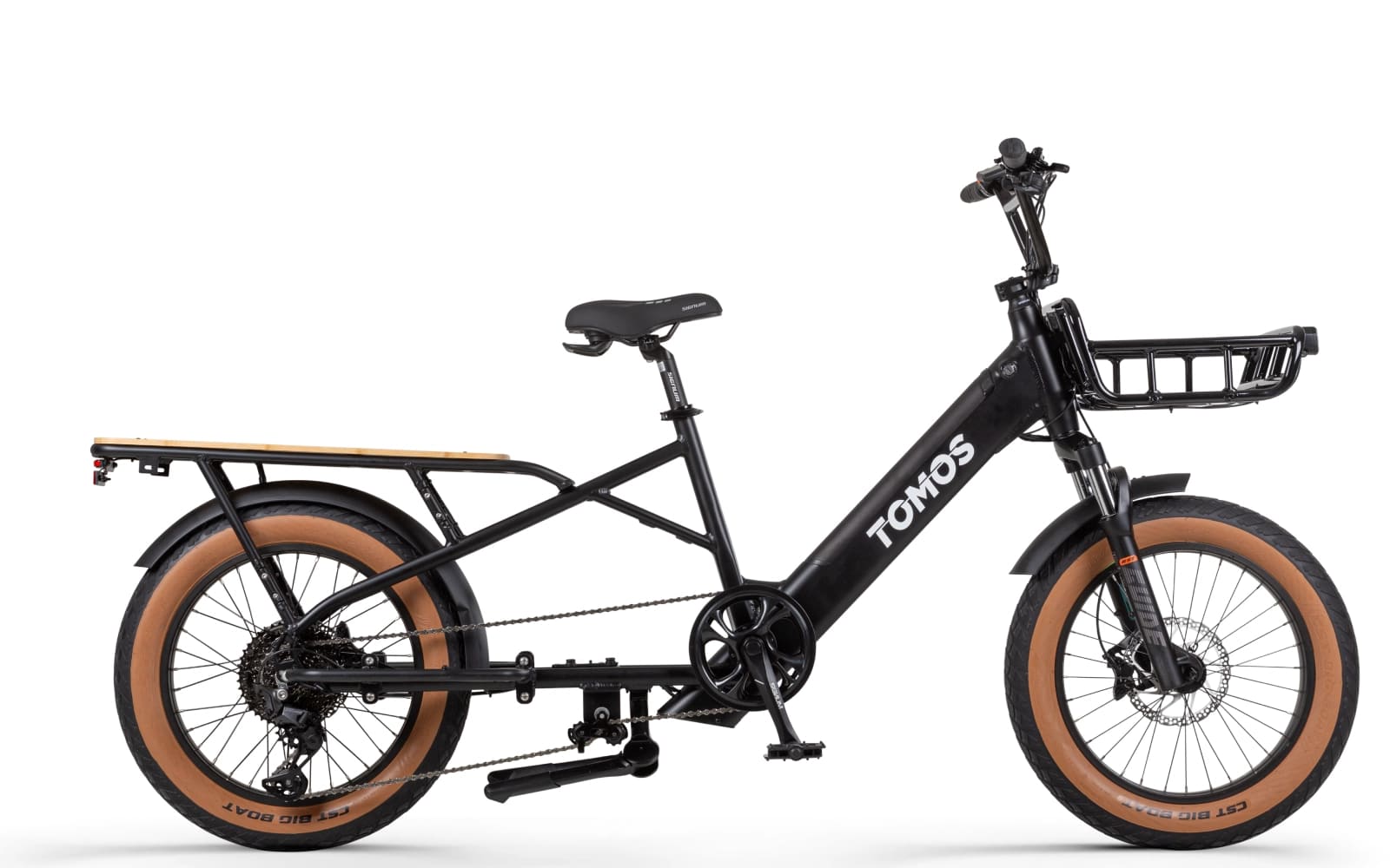 TOMOS - Longtail Fatbike - E-Cargo Fat 2 - Zwart - 250W - 2 Jaar Garantie