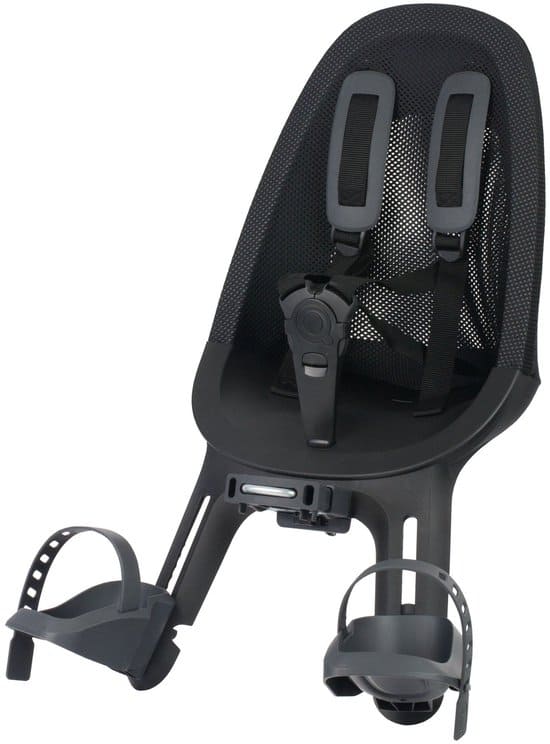 Qibbel Air Fietsstoeltje Voor - Midnight Black - Stuurpenbevestiging - Voorzitje - Fietszitje - Stuur