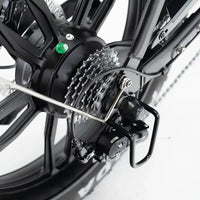 OUXI H9 - Zwart - Fatbike - Zwart - 250W - Gratis Voorrekje + Voetsteuntjes - Dubbele Vering