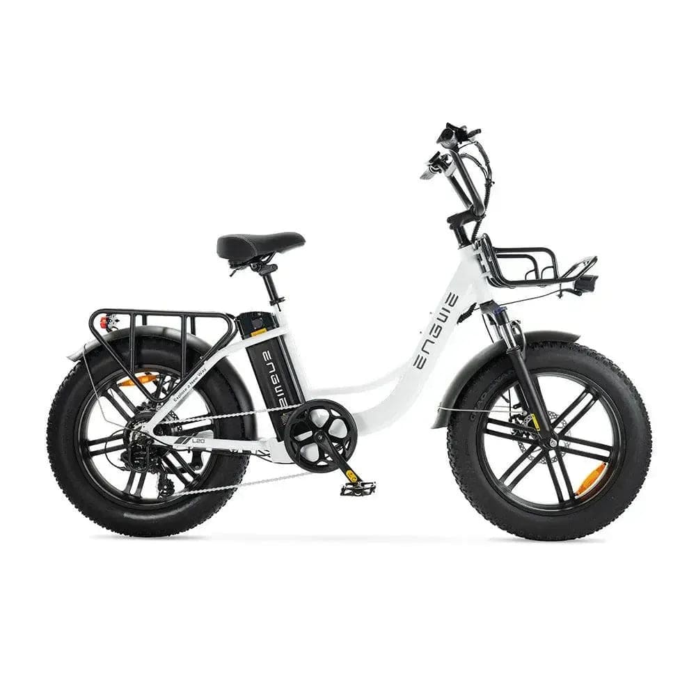 ENGWE L20 - Wit - Fatbike - Lage instap - Voorrekje - 250W