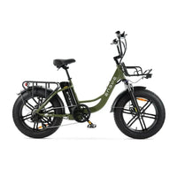 engwe l20 groen elektrische fatbike met lage instap en 120km actieradius