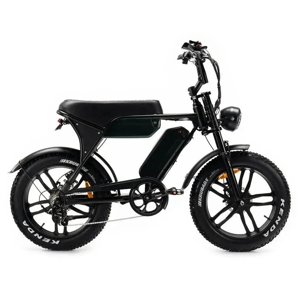 OUXI V8 MAX 3.0 (2025) - Dubbele Accu - Fatbike - Zwart - 250W + Achterzitje + Alarm + Voetsteuntjes