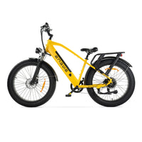 gele Engwe E26 elektrische fatbike met hoge instap in de kleur geel