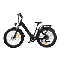 Zwarte Engwe e26 elektrische fatbike met lage instap frame
