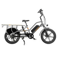 jobobike transer longtail fatbike e-bike zilver grijs met enkele accu