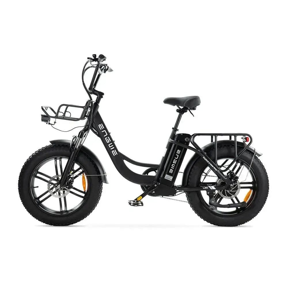 ENGWE L20 - Zwart - Fatbike - Lage instap - Voorrekje - 250W