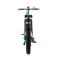 Blauwe Engwe E26 elektrische fatbike met lage instap frame