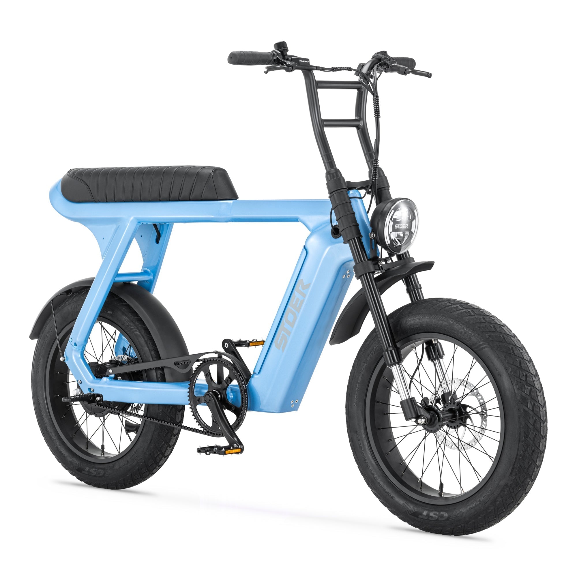 STOER UrbanX elektrische fatbike met dikke banden, geschikt voor alle terreinen.