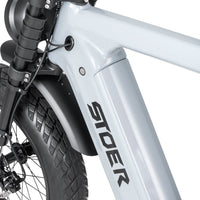 grijze stoer urban x elektrische fatbike met 250w motor