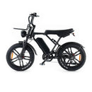 OUXI H9 - Zwart - Fatbike - Zwart - 250W - Gratis Voorrekje + Voetsteuntjes - Dubbele Vering