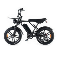 OUXI H9 - Zwart - Fatbike - Zwart - 250W - Gratis Voorrekje + Voetsteuntjes - Dubbele Vering