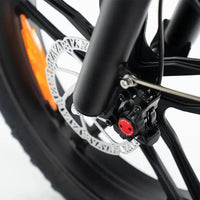 OUXI H9 - Zwart - Fatbike - Zwart - 250W - Gratis Voorrekje + Voetsteuntjes - Dubbele Vering