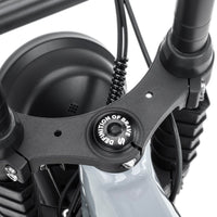 grijze stoer urban x elektrische fatbike met 250w motor