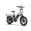 jobobike transer longtail fatbike e-bike zilver grijs met dubbele accu