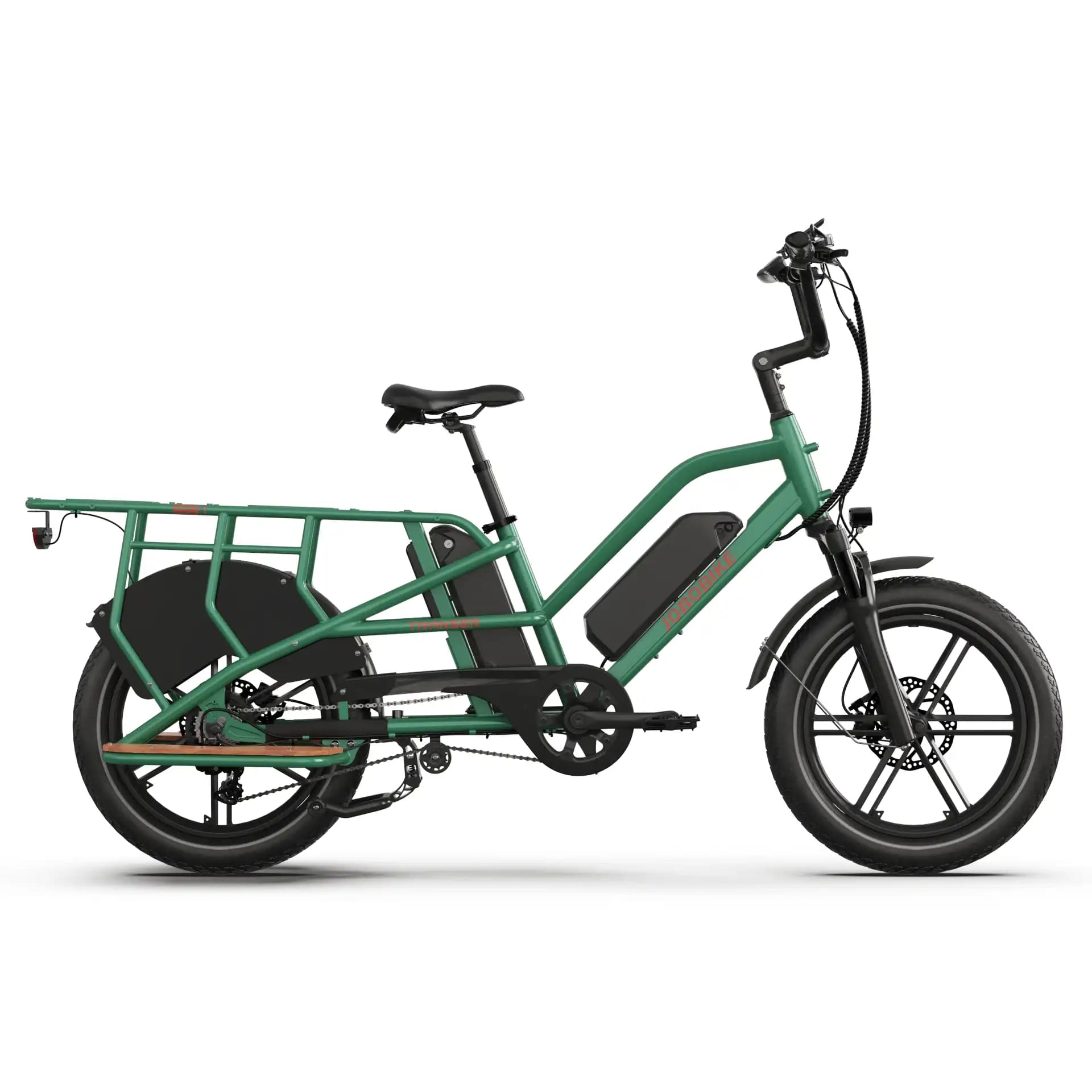 JOBOBIKE TRANSER - Longtail Fatbike - Groen - 250W