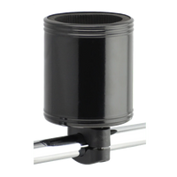 KROOZIE - Universele Bekerhouder – RVS Drinkfleshouder / Bidonhouder voor Fiets & Fatbike – Stijlvolle Cupholder met Isolatie & Antislip Grip