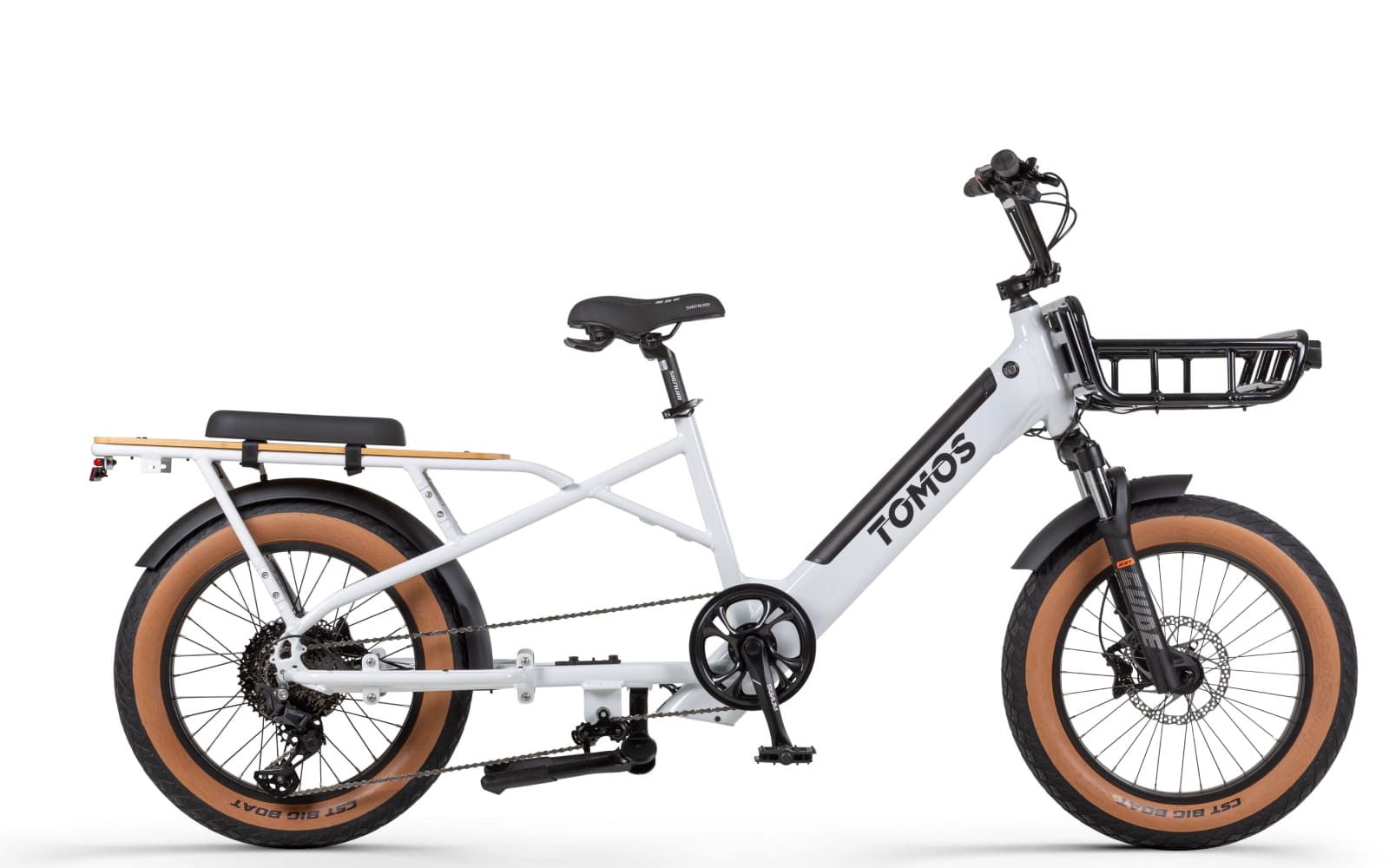 TOMOS - Longtail Fatbike - E-Cargo Fat 2 - Wit - 250W - 2 Jaar Garantie