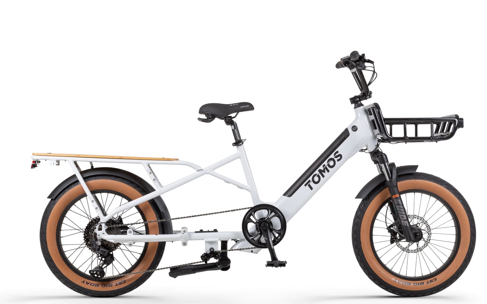 TOMOS - Longtail Fatbike - E-Cargo Fat 2 - Wit - 250W - 2 Jaar Garantie